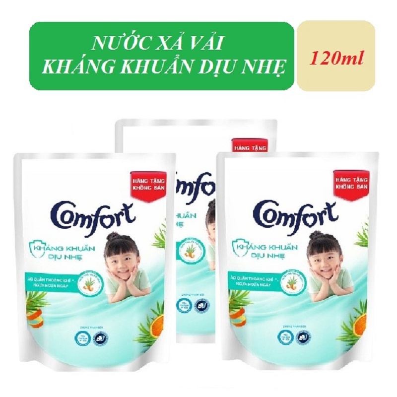 Nước Xả Comfort Đậm Đặc Kháng Khuẩn Dịu Nhẹ/ Hương Ban Mai 120ml - Hàng khuyến mãi