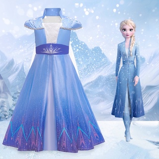 Váy elsa frozen 2 cho bé váy hoá trang công chúa elsa