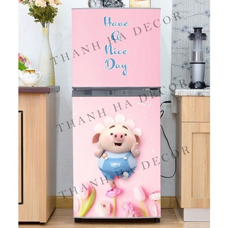 Decal dán Tủ Lạnh Pig 2022 chất liệu cao cấp