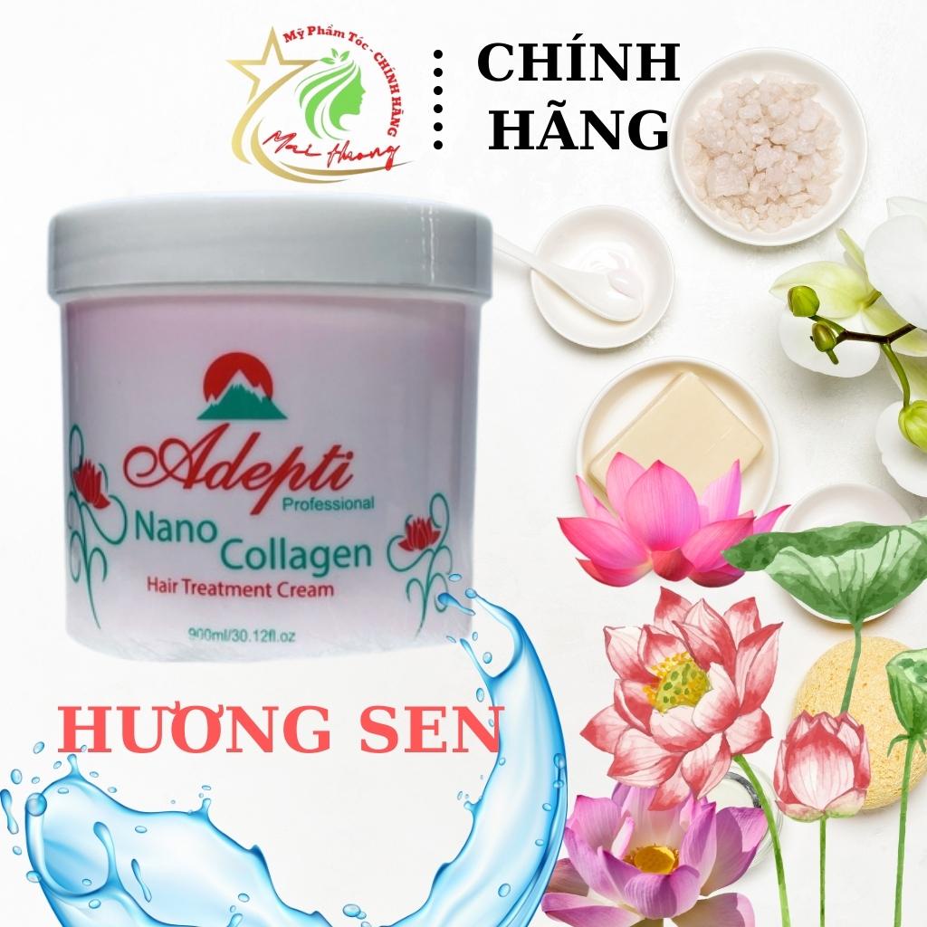 Dầu ủ tóc collagen hương sen, chăm sóc tóc hư tổn, dầu xả-900ml