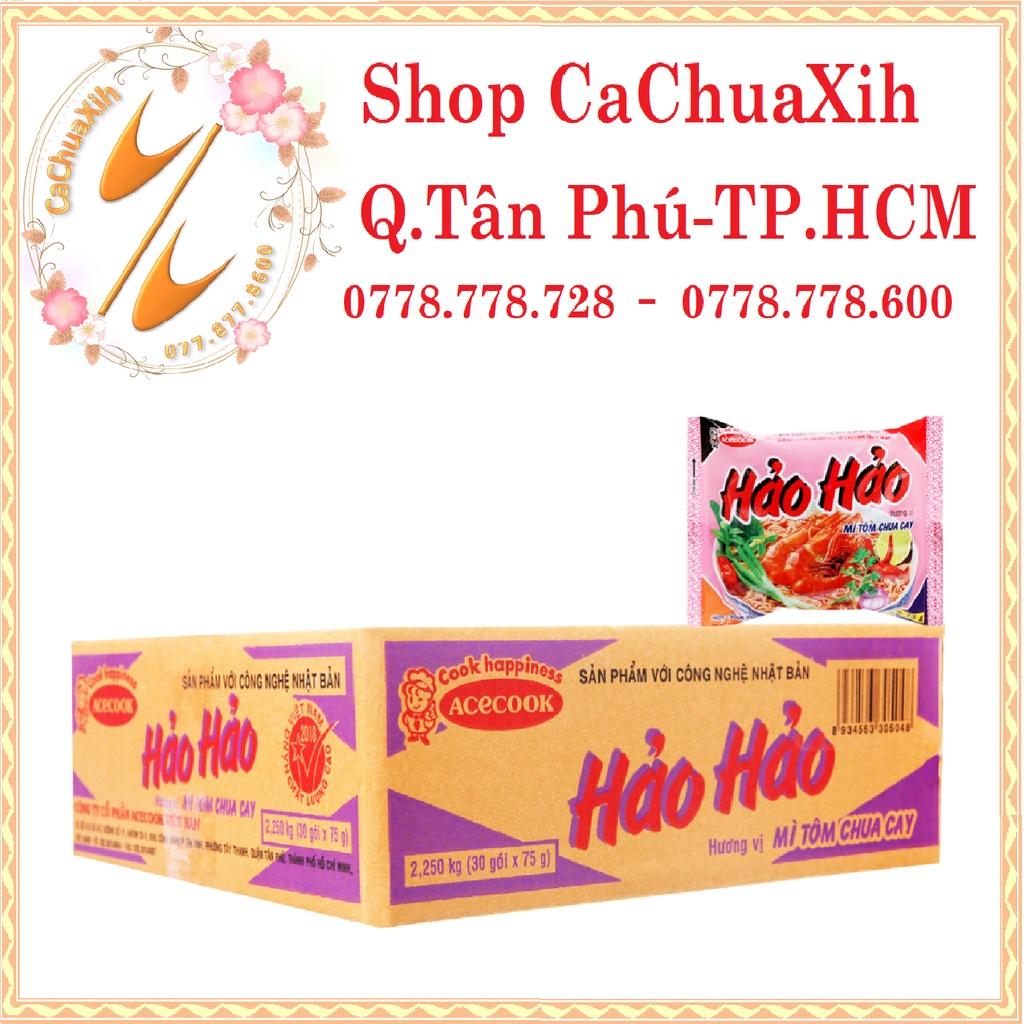 Mì Hảo Hảo tôm chua cay thùng 30 gói