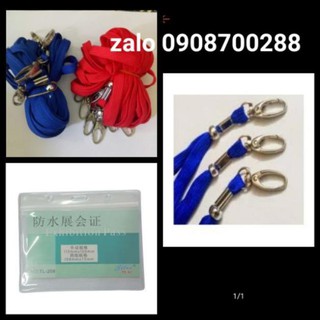 Thẻ đeo bảng tên nhựa dẻo hoặc dây đeo đầu xoay được