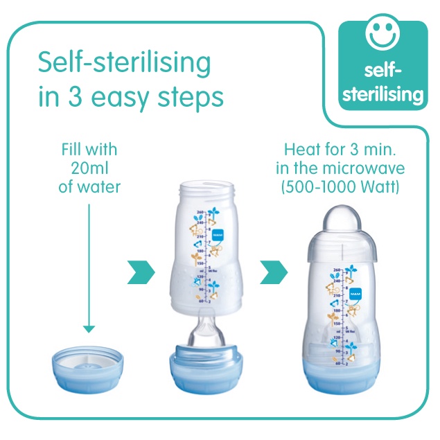 Bình sữa Mam Easy Star của Đức 160ml chống đầy hơi, trào ngược cho trẻ - ÂU CHÂU SHOP