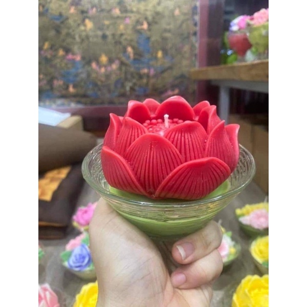 Nến bơ hình hoa sen
