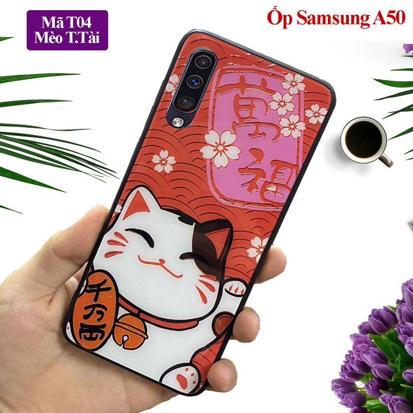 [Freeship] Ốp lưng Samsung A50, ốp điện thoại ss Galaxy A50 mặt kính in hoa văn đẹp, sang trọng, chống trầy xước.