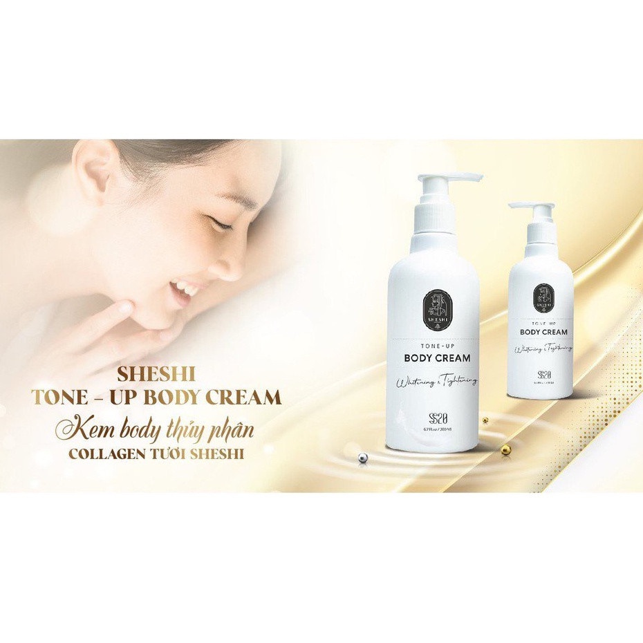 MẪU MỚI] Kem Dưỡng Trắng Toàn Thân SheShi SS20 - Tone Up Body Cream 200ml