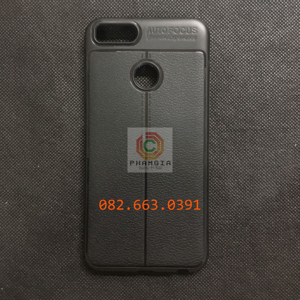 Ốp lưng dẻo đen Xiaomi Mi 5x vân da sang trọng