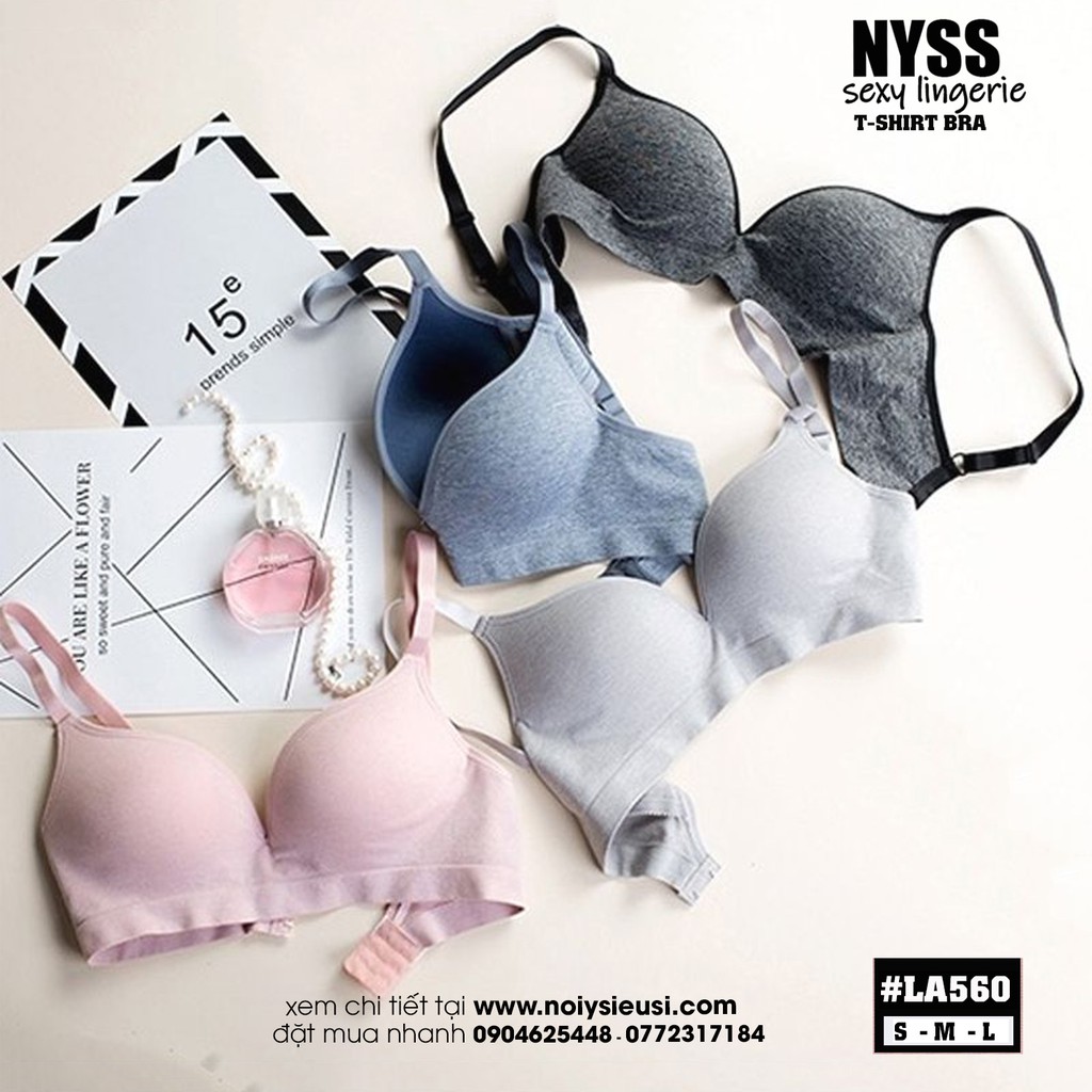 Áo Lót Không Gọng T-Shirt Bra Cotton LA560 Gợi Cảm Hot Hit New 2020