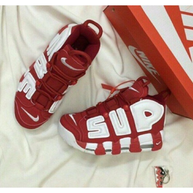 Giầy thể thao sneaker Uptempo Sup đỏ trắng nam nữ. [ TOP1 ]