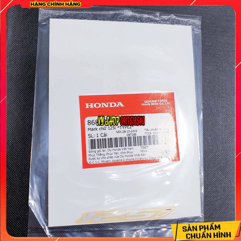 1 ĐÔI TEM 125i CHO SH VIỆT - TEM HONDA CHÍNH HÃNG ( mã k77) Ảnh thật Sp