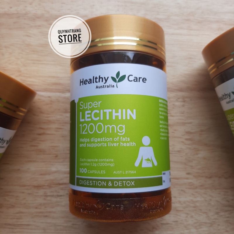 [Date 2024] Mầm đậu nành Healthy Care Lecithin 1200mg Úc 100 viên