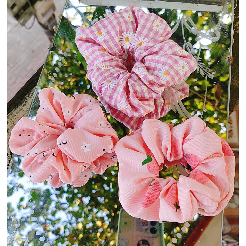 Dây buộc tóc , cột tóc scrunchies