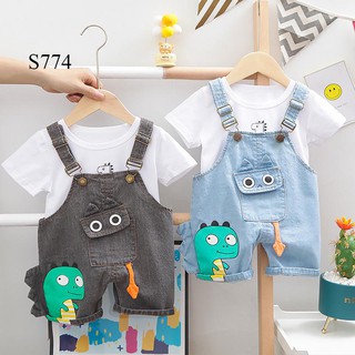 [SIÊU CHẤT LƯỢNG] SET ÁO YẾM KHỦNG LONG CHO BÉ TRAI BABY CAT TỪ 1-4 TUỔI