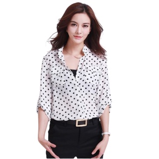 Áo Sơ Mi Chấm Bi Trẻ Trung Năng Động - QA0054