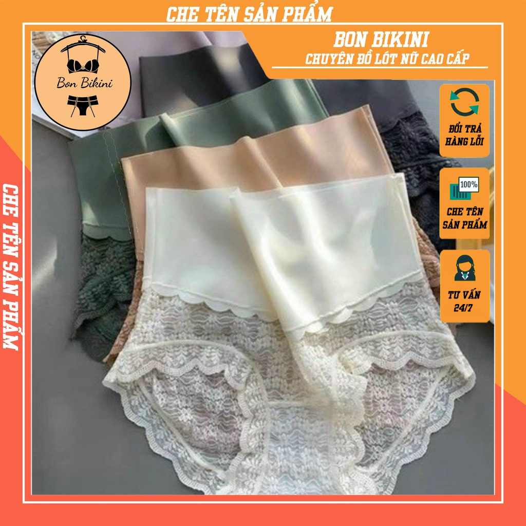 Quần Lót Nữ Cạp Cao Phối Ren Cạp Đúc Su  Cao Cấp