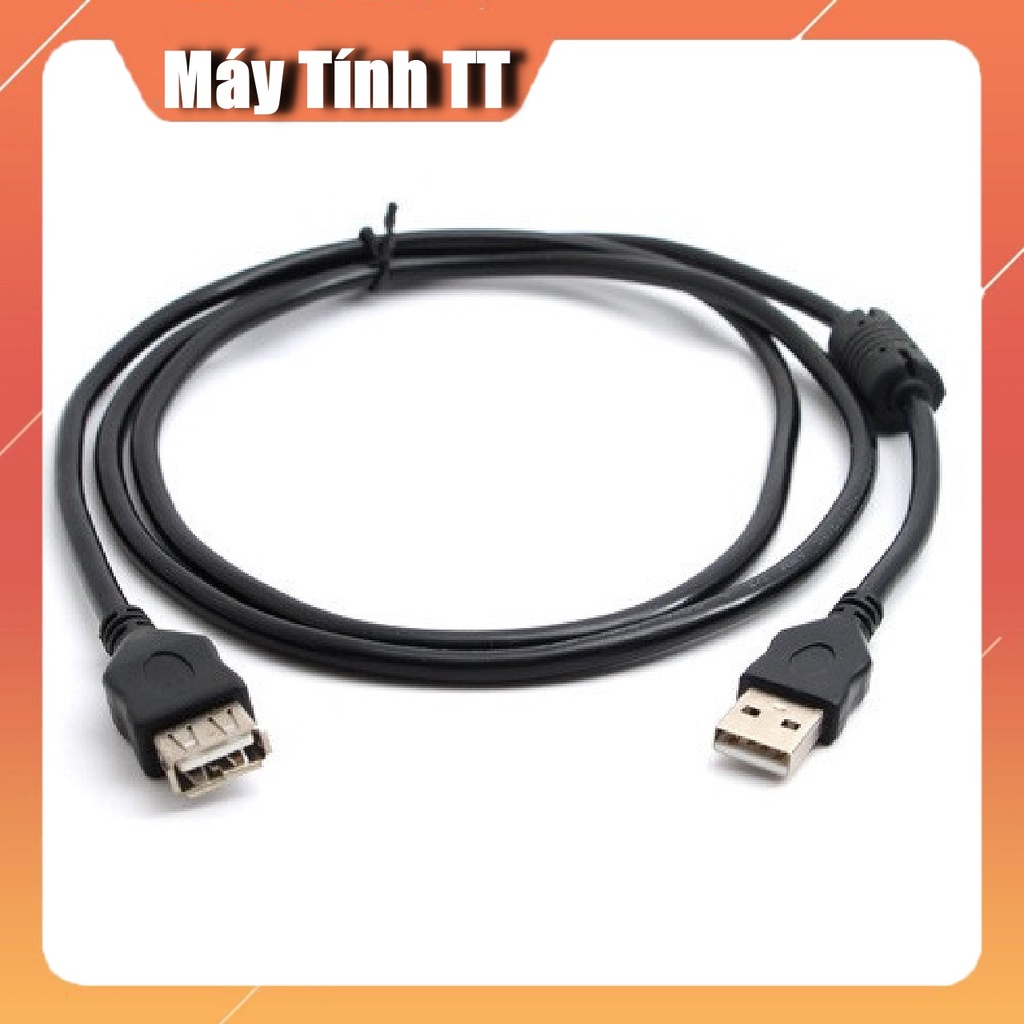 Dây cáp nối dài USB 1.5M Đen dùng  để nối dài USB 1 đầu đực 1 đầu cái loại xịn - Máy tính TT