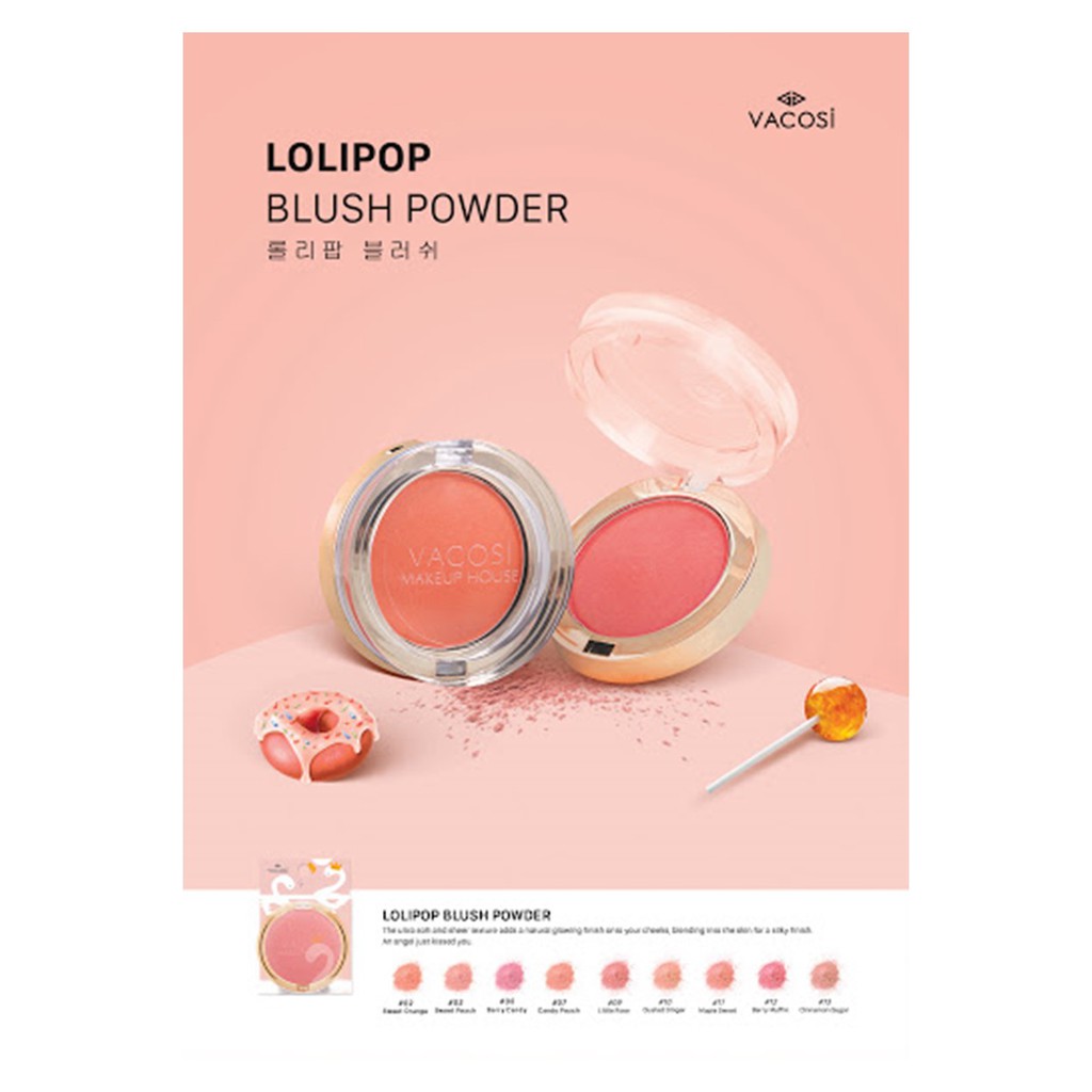 Phấn Má Hồng Vacosi Lolipop Brush Powder 5g VP07 | BigBuy360 - bigbuy360.vn