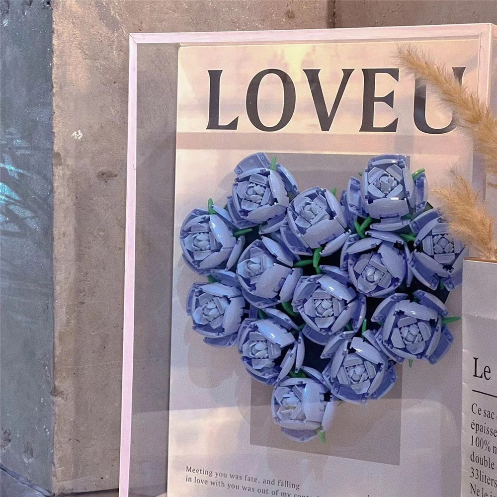 1 Bó Hoa Hồng DIY Khối Xây Dựng Quà Tặng Sinh Nhật Lễ Tình Nhân Sáng Tạo Trang Trí Nhà Cửa