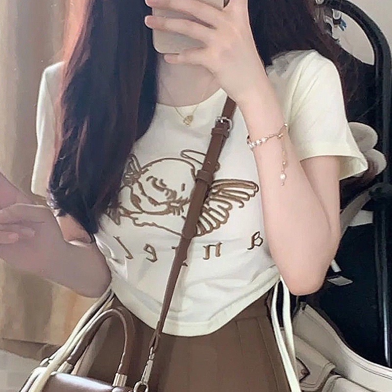 #17 Set đồ nữ bộ chân váy ngắn xếp ly + áo thun croptop kiểu cổ tròn rút dây 2 bên eo