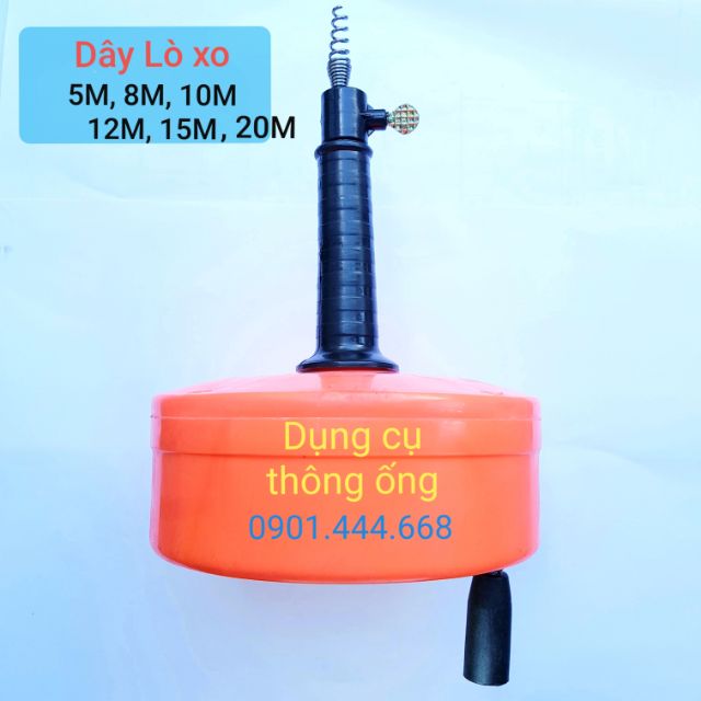 Dây thông cống - Dụng cụ thông tắc đường ống (Lò xo Thép không gỉ)