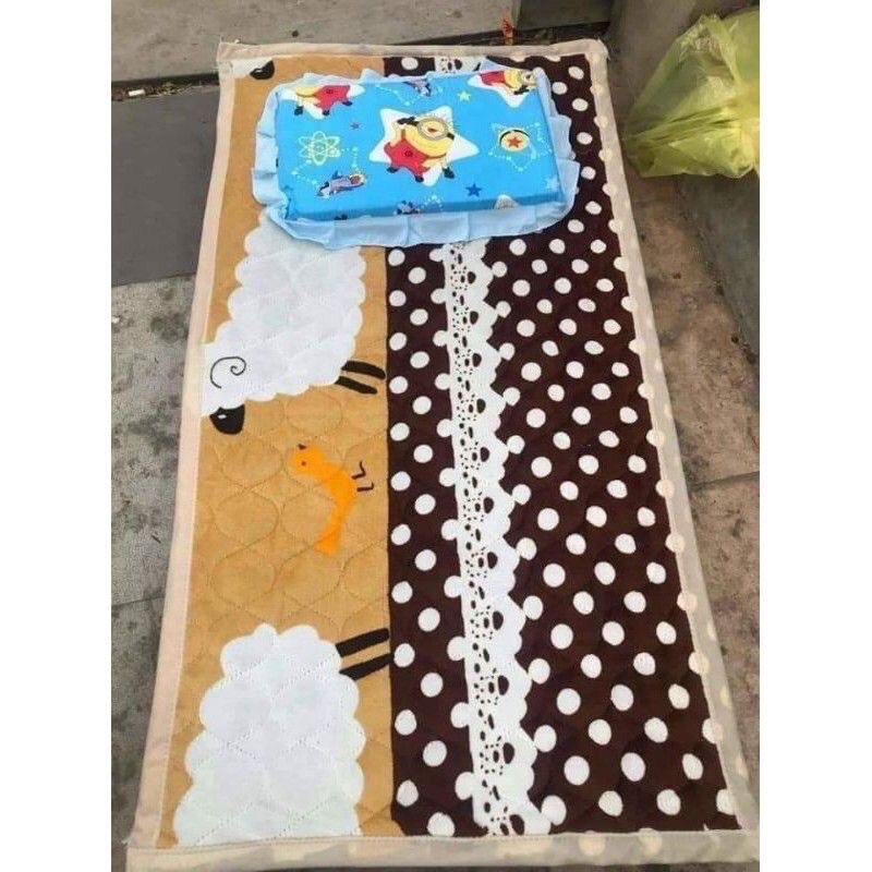 Thảm trải giường lưới, Thảm đệm nỉ nhung trải bàn cho bé mầm non tiểu học 60x1m2