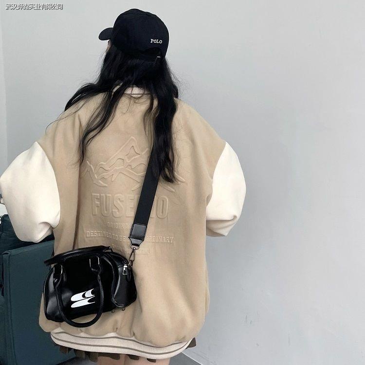 Áo khoác bóng chày cotton dày dặn phong cách retro mỹ cho nam nữ