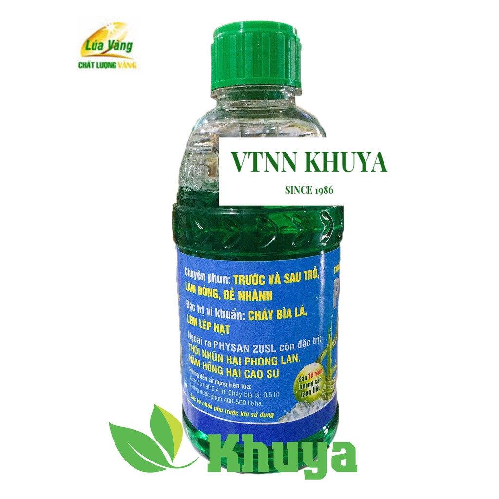 Thuốc sát khuẩn Physan lạnh 20SL 480ml Cháy Lá Lúa - Thối Nhũn Lan