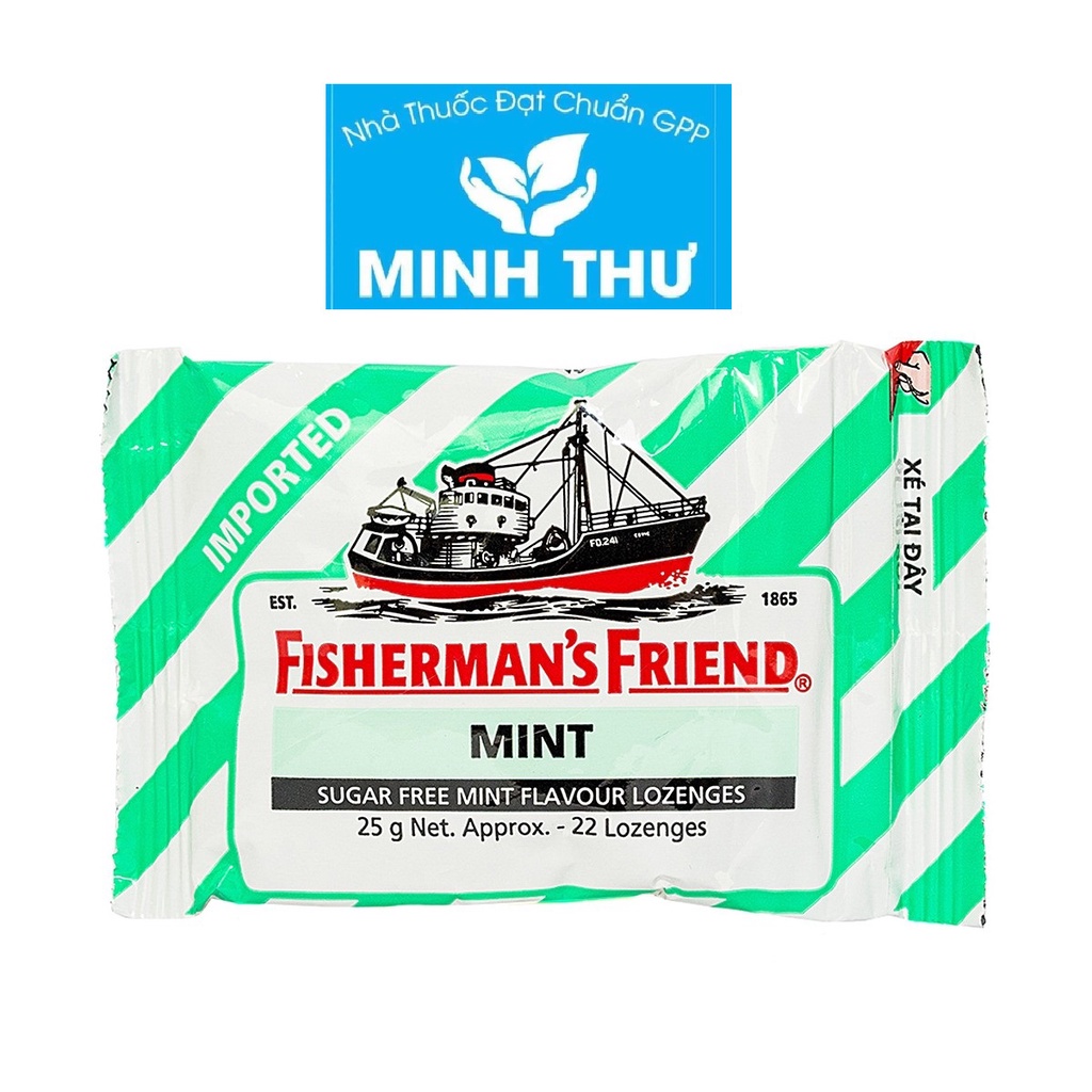 ✅ Kẹo ngậm con tàu Fisherman's Friend gói 25g 5 vị: Apple & Cinnamon, Mandarin, Mint, Cherry, Citrus