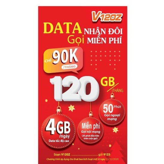 SIM VIETTEL V120Z V120N 4gb 1 NGÀY, GỌI NỘI MẠNG MIỄN PHí. 50 PHÚT NGOẠI MẠNG.