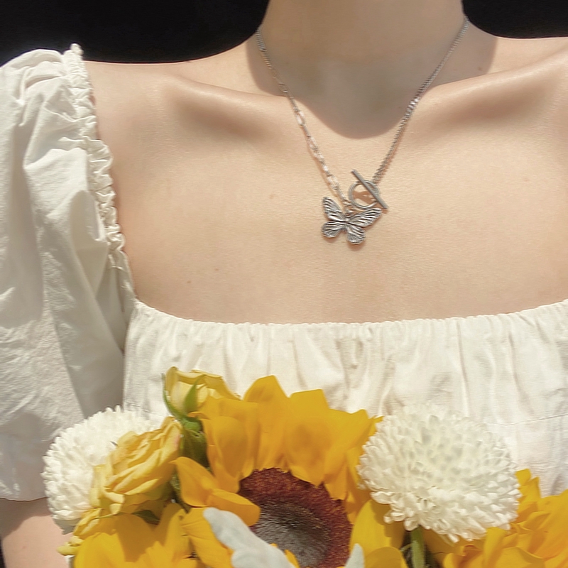 Vòng Cổ Mặt Bươm Bướm Độc Đáo Phong Cách Vintage
