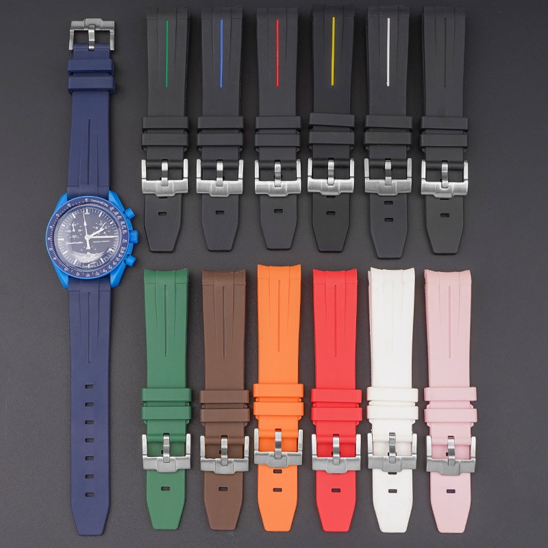 Dây Đeo Silicone 20mm Chống Thấm Nước Cho Omega