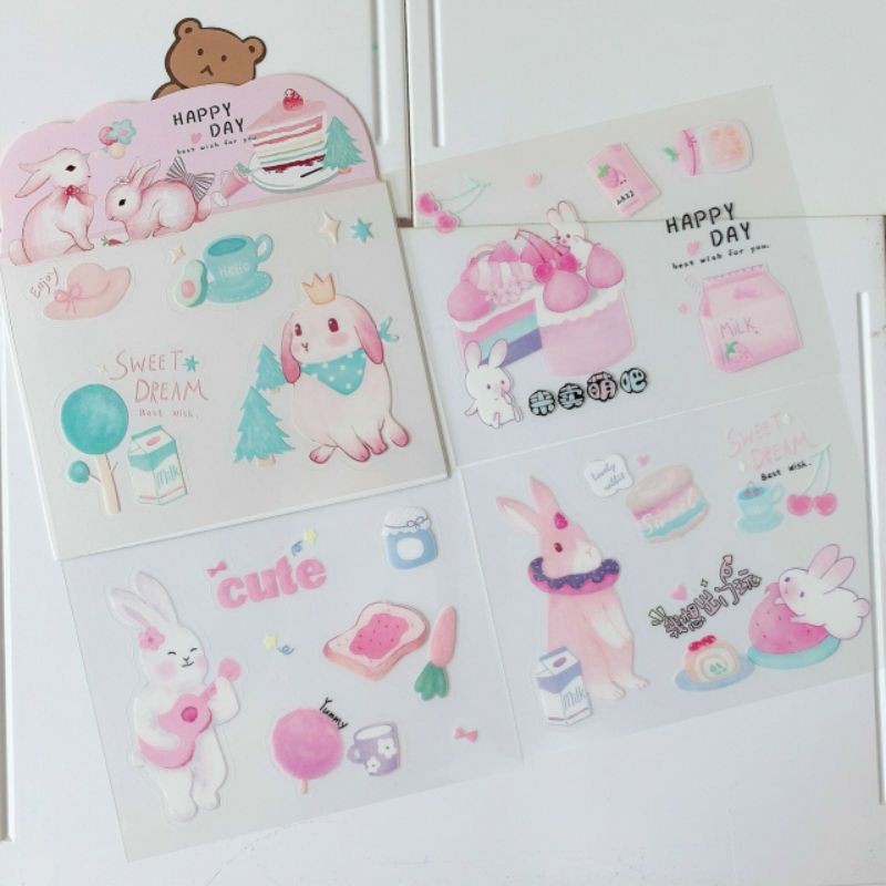 Sticker 4 tấm hình cute