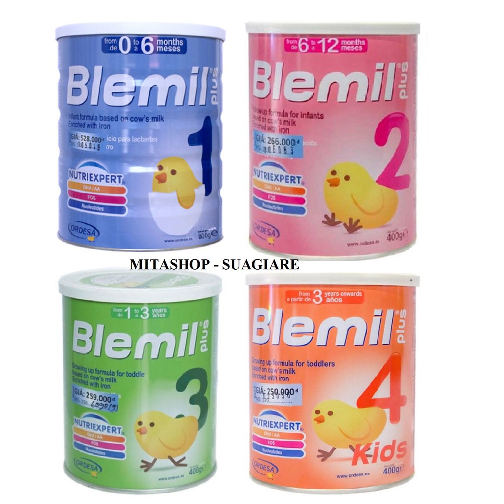 Sữa Blemil Plus số 1/2/3/4 loại 800gam