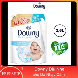 Nước xả vải cho bé DOWNY Mềm Mại Tinh Khiết cho da nhạy cảm túi 2.6 lít