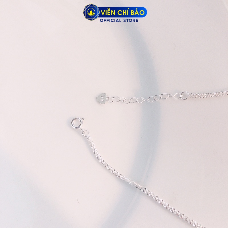 Lắc chân bạc nữ óng ánh chất liệu bạc 925 thời trang phụ kiện trang sức nữ thương hiệu Viễn Chí Bảo L500174
