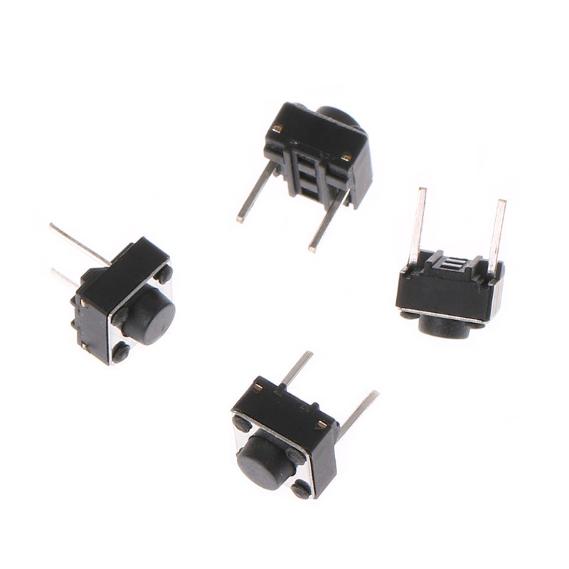 YIN 100 Pcs 6x6x5mm 2 Pin Micro Momentary Push Button Tactile Switch