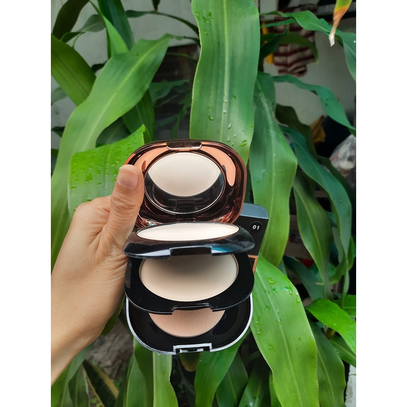 Phấn Phủ Kiềm Dầu Collagen Hold Makeup Powder 2 tầng 30gram kèm gương và bông mút