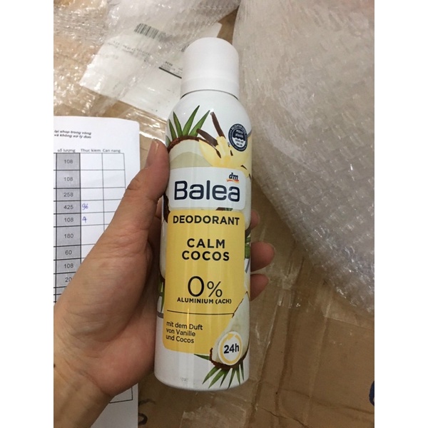 Xịt khử mùi cơ thể Balea Deospray Calm Cocos 200 ml 🌼