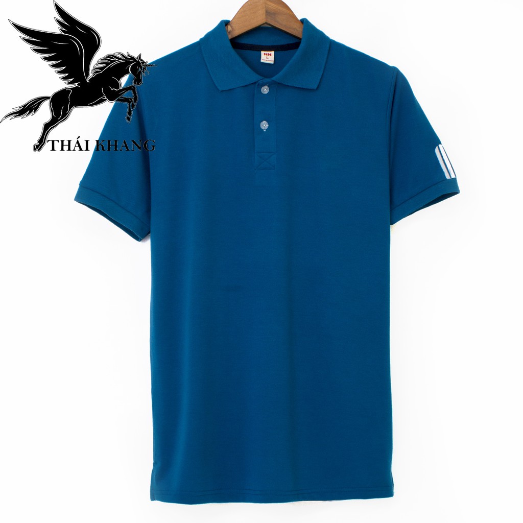 Áo thun nam tay ngắn có cổ vải cá sấu cotton mềm thấm hút mô hôi tốt mặc BAO MÁT loại áo polo trơn ATCS02