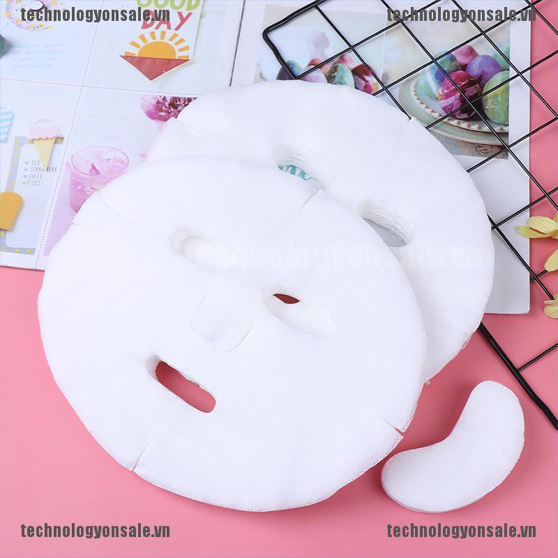 [Tech] 100pc Face Mask Paper Disposable Cotton Non-Woven Fabric DIY Facial Masque Sheet [VN]