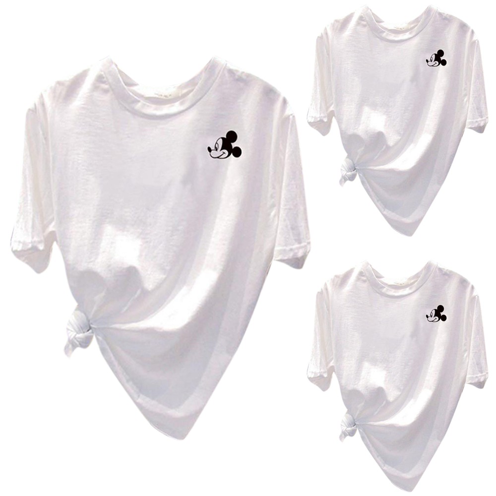 Áo thun tay ngắn in hình chuột Mickey xinh xắn thời trang cho nữ