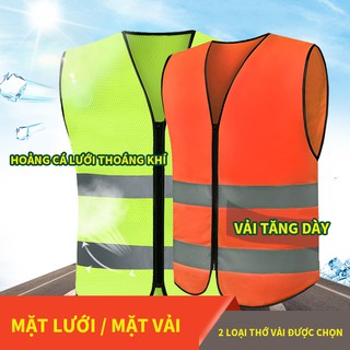 Áo huỳnh quang công trường xây dựng đường xá áo khoác an toàn áo lao động vệ sinh