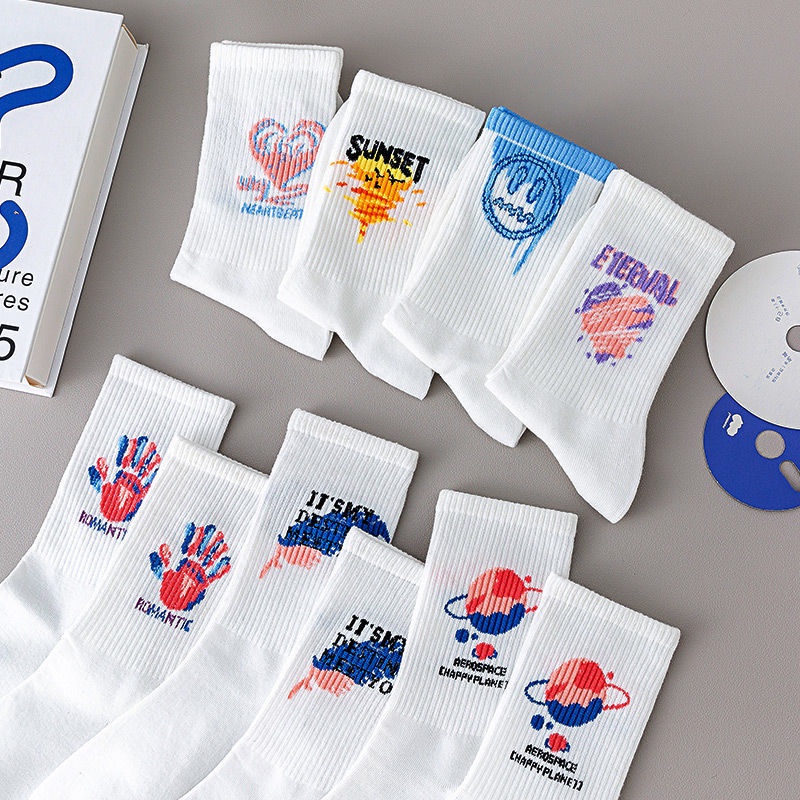 Jiashucheng Vớ Thể Thao Thoáng Khí Phong Cách Nhật Bản Dễ Thương Cho Nữ