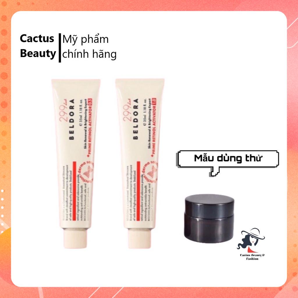 (Mẫu dùng thử) Kem dưỡng phủ bóng da và ngừa mụn Beldora 299 Prime Retinol 0.5%-1.0%