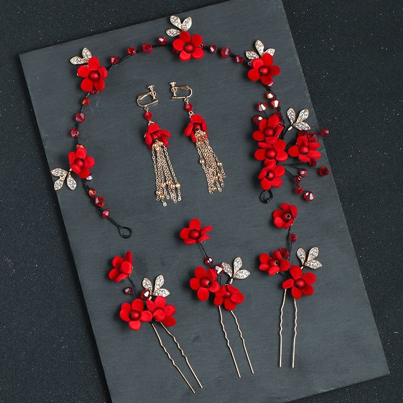 Cài Tóc Đính Đá Sang Trọng Phong Cách Trung Hoa Cho Cô Dâu