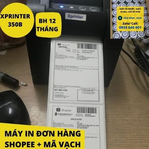 Máy In Mã Vạch XPrinter XP 350B Cho Đơn hàng shopee