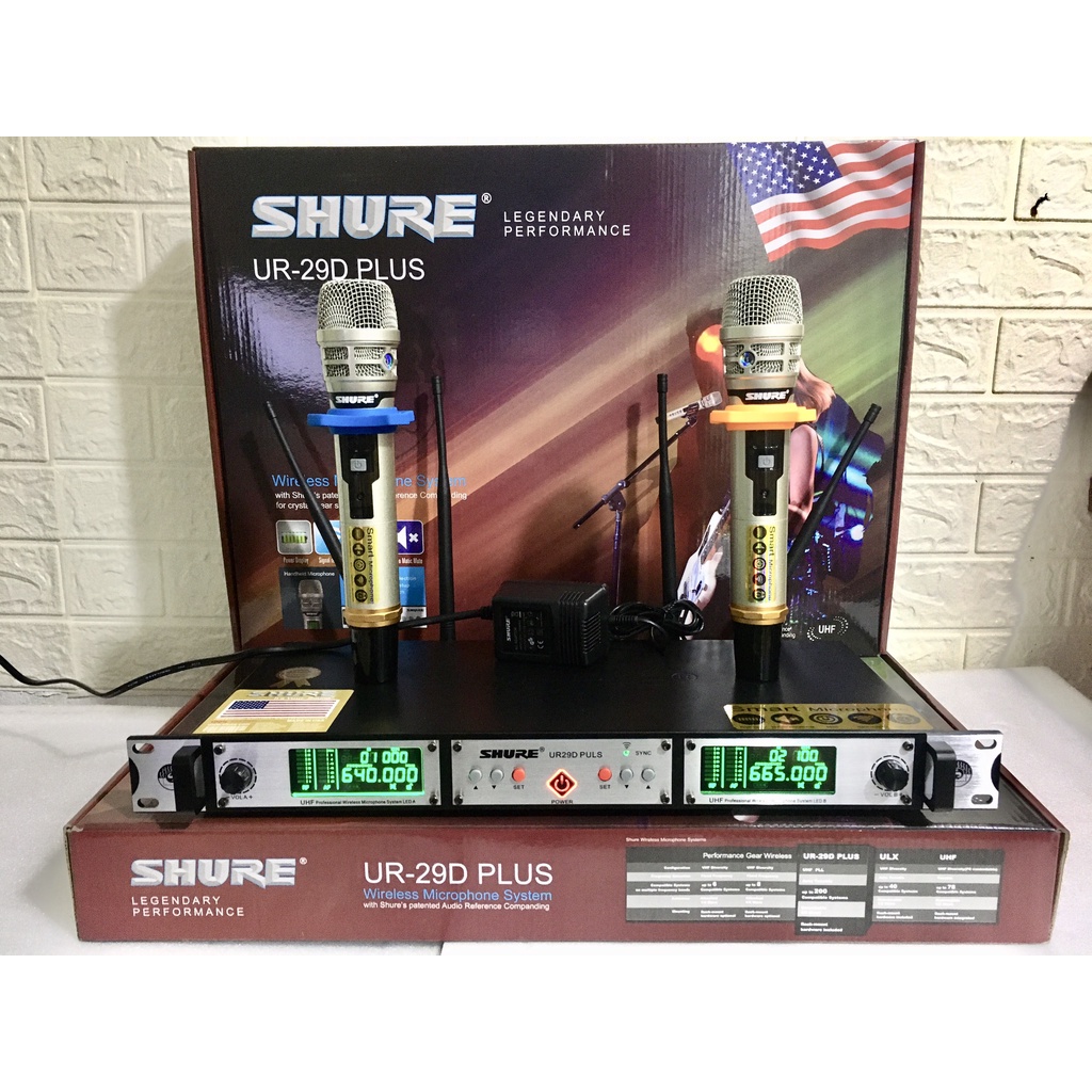 Micro Không Dây SHUR'E UR 29D PLUS Vỉ Đỏ Củ Tím IC Vàng