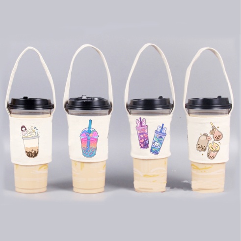 Túi treo cốc quả bơ TTCI7 cup holder avocado trà sữa trứng lười yakult hoa cúc GD bò sữa gudetama