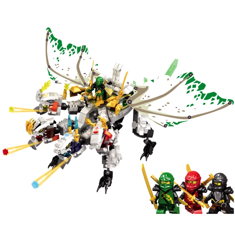 Đồ Chơi Xếp Hình L.E.G.O NinjaGO 755 PCS Phantom Ninja Rồng 4 Đầu - Đồ Chơi Lắp Ráp Mô Hình Cao Cấp