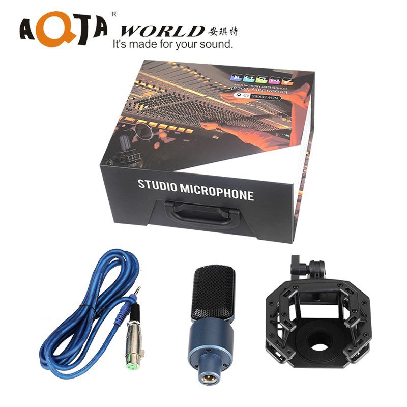 Micro thu âm AQTA ALC-290 - Lọc tiếng ồn cực tốt, bắt âm nhạy, thiết kế mới lạ - Tương thích nhiều loại sound card